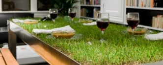 tendance green, les tables végétalisées