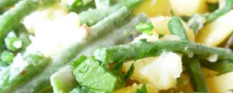 Salade de légumes nouveaux, pomme de terre, haricots verts