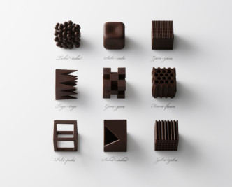 Chocolate texture project par Nendo